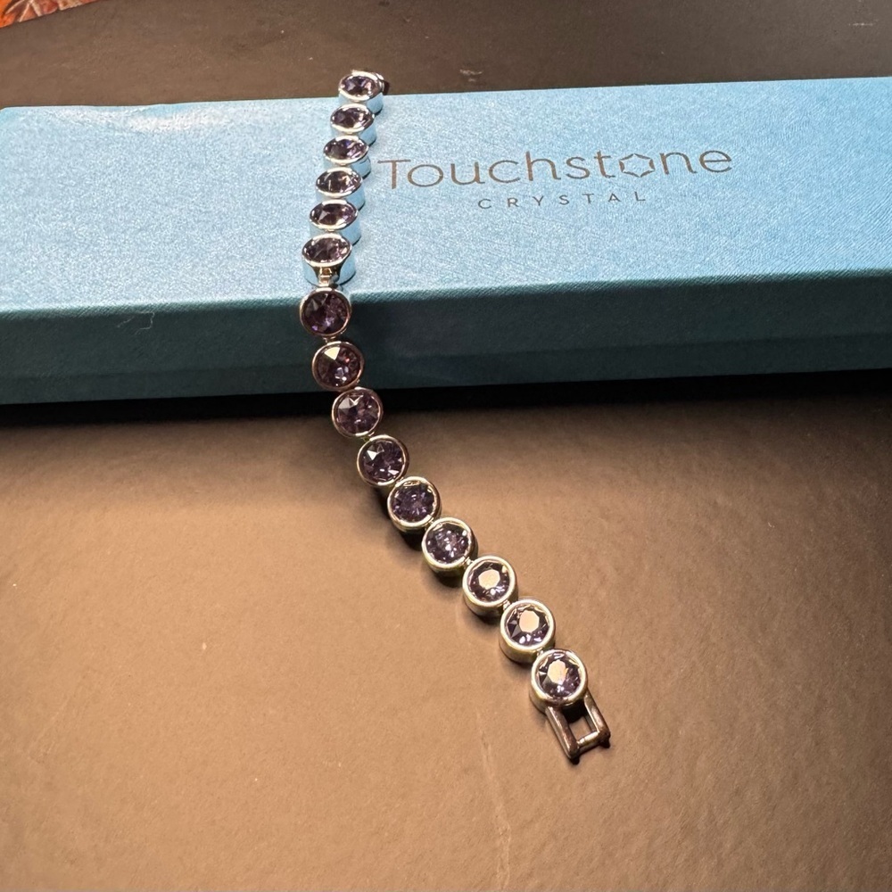 Touchstone Crystal Ice Bracelet Dark Purple Ice Bracelet. NIB. - Picture 11 of 12